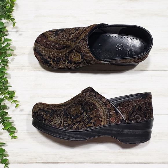 Dansko Shoes - Dansko Paisley Tapestry Professional Clogs